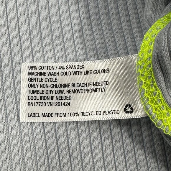 Wild Fable Women's Size 2X Long Sleeve Slim Fit Baby Ribbed Tee Shirt Blue New - Picture 6 of 13